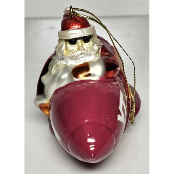 Virginia Tech University Hokies Ornament Santa in Rocket Ship New FAST SHIPPING - Picture 4 of 8